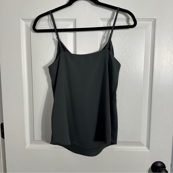J. Crew sz. 2 gray cami, lingerie straps, unlined, loose, flowy, feminine - Picture 8 of 9